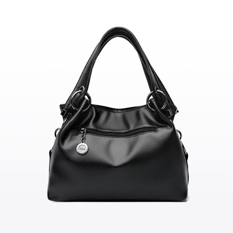 TRENDY SOLID COLOR SHOULDER BAG